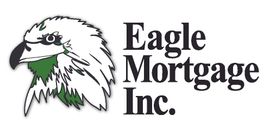The logo for eagle mortgage inc. has an eagle on it.