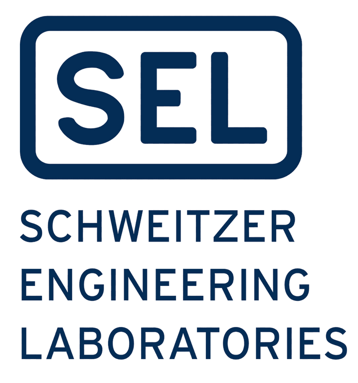 SEL Schweitzer Engineering Laboratories logo in dark blue on white background