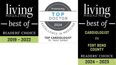Living Magazine awards graphic for top doctor/top cardiologist, 2019–2025