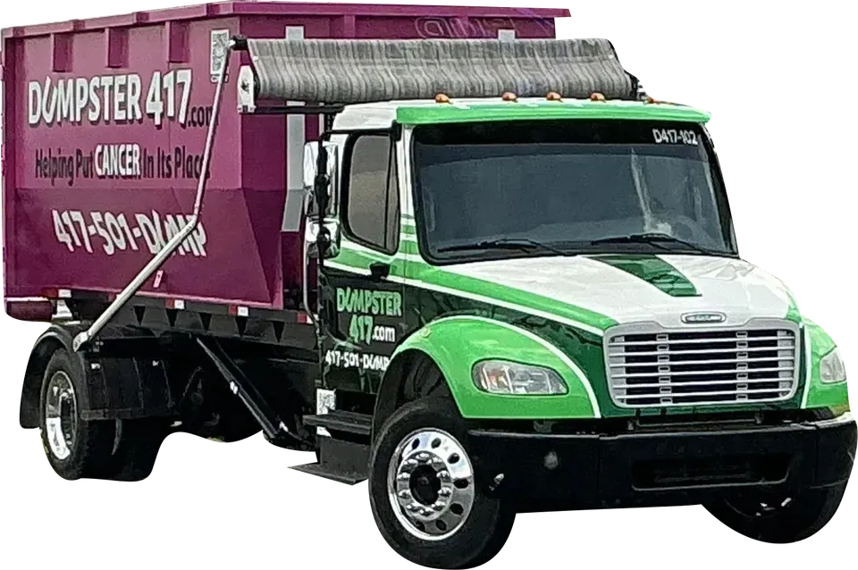 rent a pink Hauling for Healing dumpster Springfield MO
