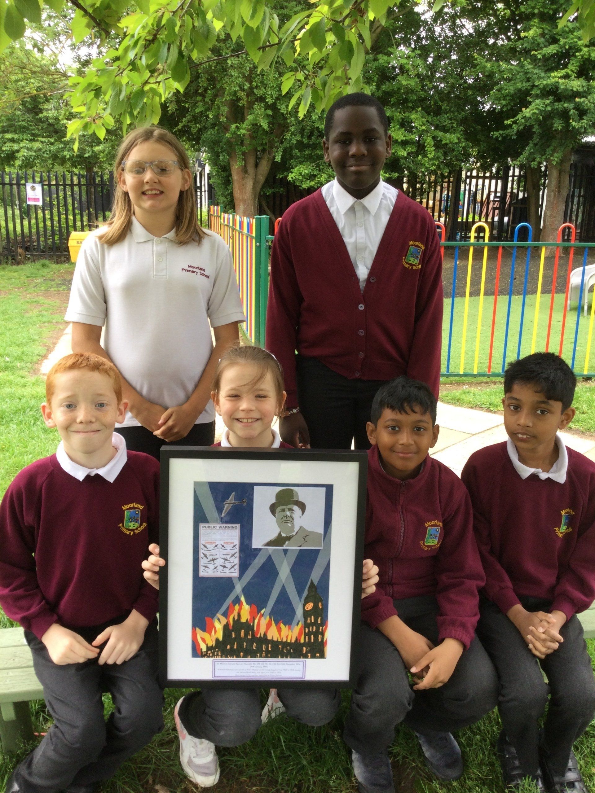 Pupils at Moorland Primary School researched influential people during the Queen's reign to celebrate the Platinum Jubilee