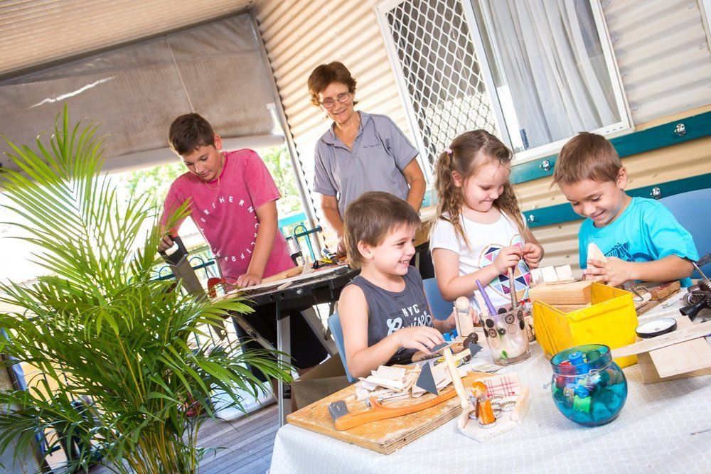Kids Making Wood Crafts — Darwin, NT — Territory Child Care Group