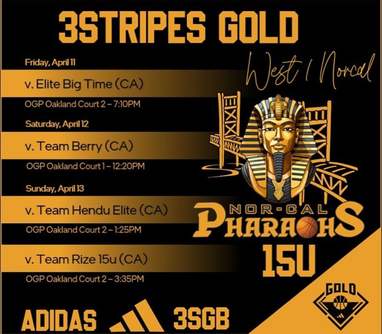 Adidas 3Stripes Gold West 1 15U Results
