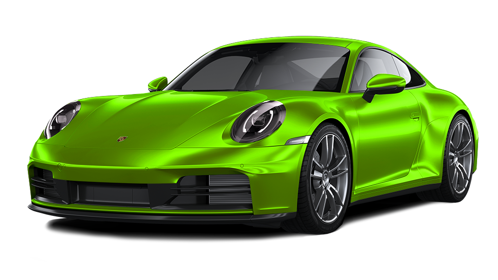 A red porsche 911 is shown on a white background.