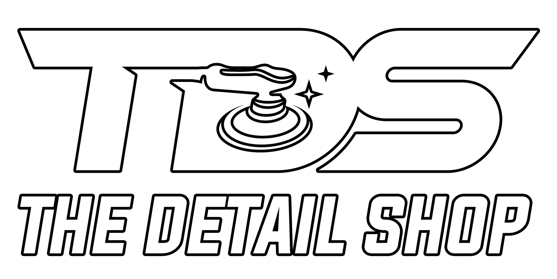 Logo for "The Detail Shop" with stylized "TDS" and a detailing tool.