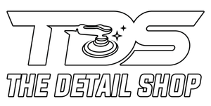 Logo for "The Detail Shop" with stylized "TDS" and a detailing tool.