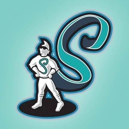 A superhero with the letter s behind him