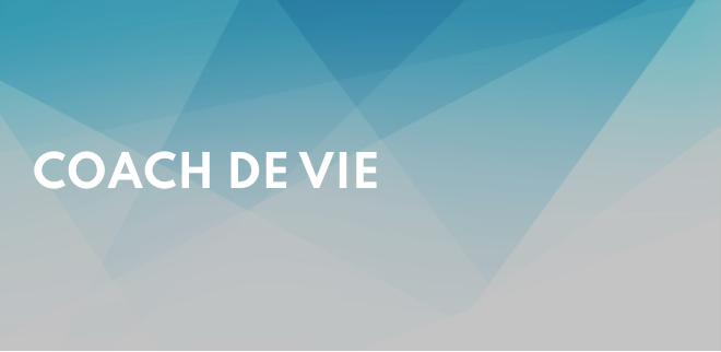 Un fond bleu avec les mots coach de vie dessus