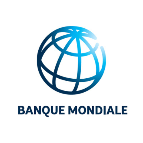 Un logo pour la banque mondiale avec un globe bleu