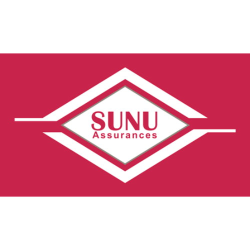 Un logo rouge et blanc pour sunu assurances