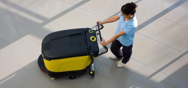 lady vacuuming