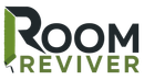 Room Reviver logo with black and green text and a stylized green door icon