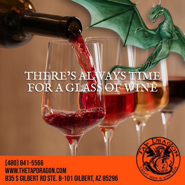 Wine Selection Gilbert, AZ Tap Dragon Craft Beer & Wine Bar