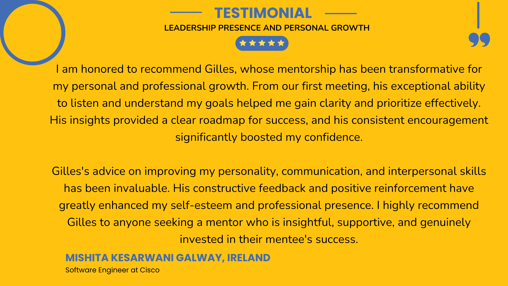 Transformative mentoring focused on clarity, confidence, communication, growth, and  development supportive guidance.
