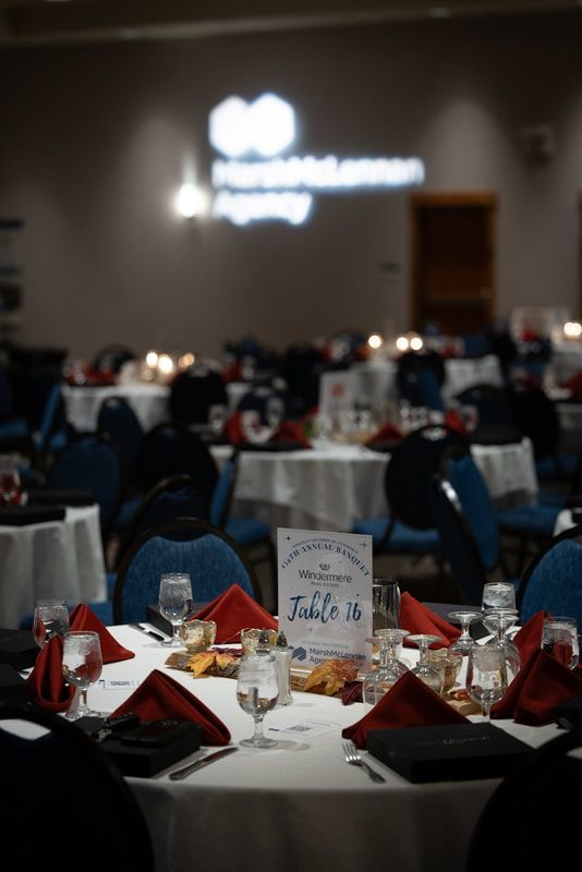 A table with a sign that says table 6 on it