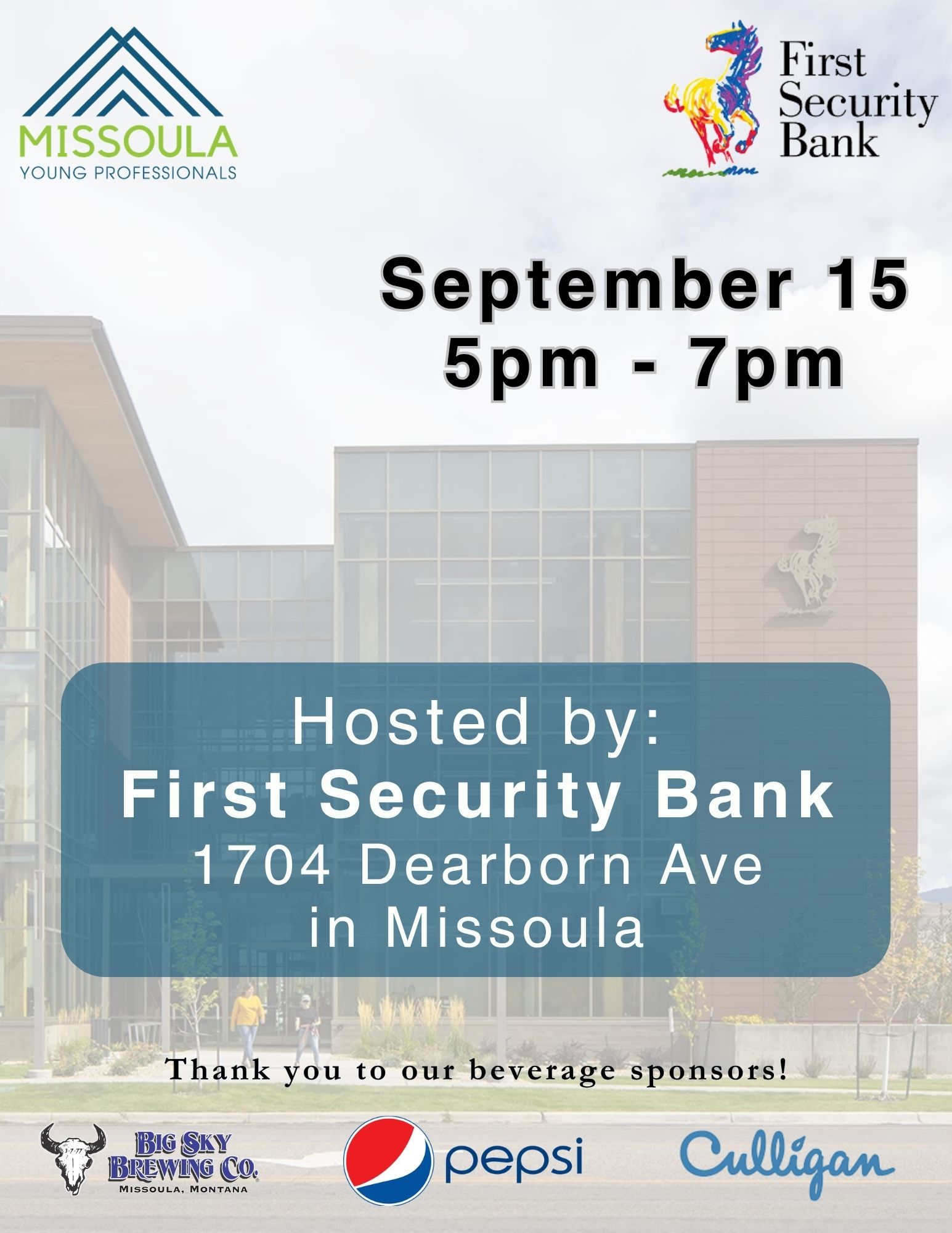 Missoula Young Professionals flyer for Insured Titles
