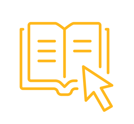 open book with curser icon