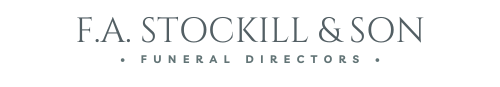 The logo for f.a. stockill & son funeral directors