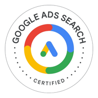 Google Ads Search Certified badge with a colorful