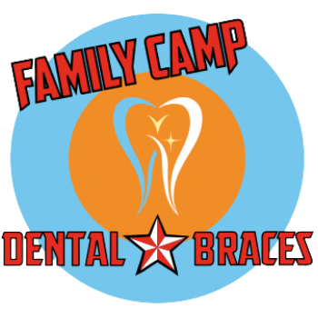 A logo for a family camp for dental braces