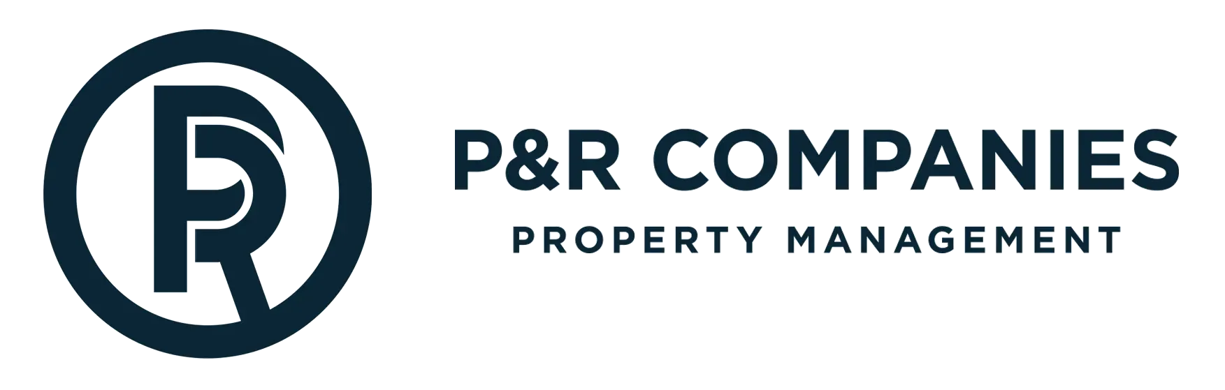 A logo for p & r companies property management