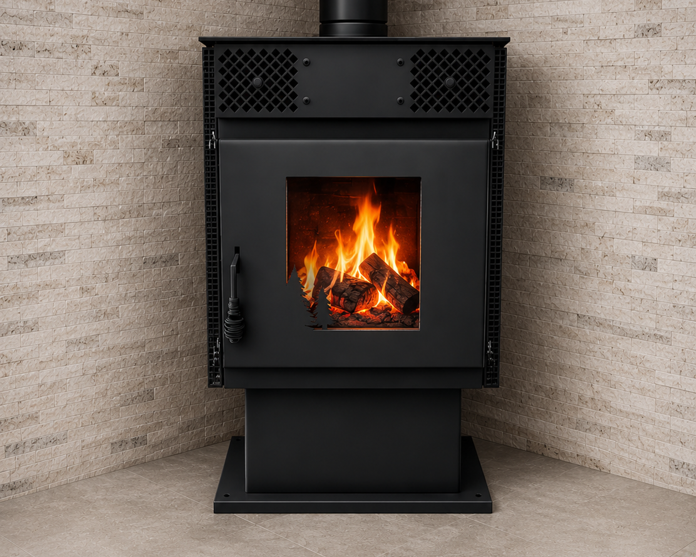 509 Stoves Optimum linear gas fireplace with contemporary design and wide viewing area