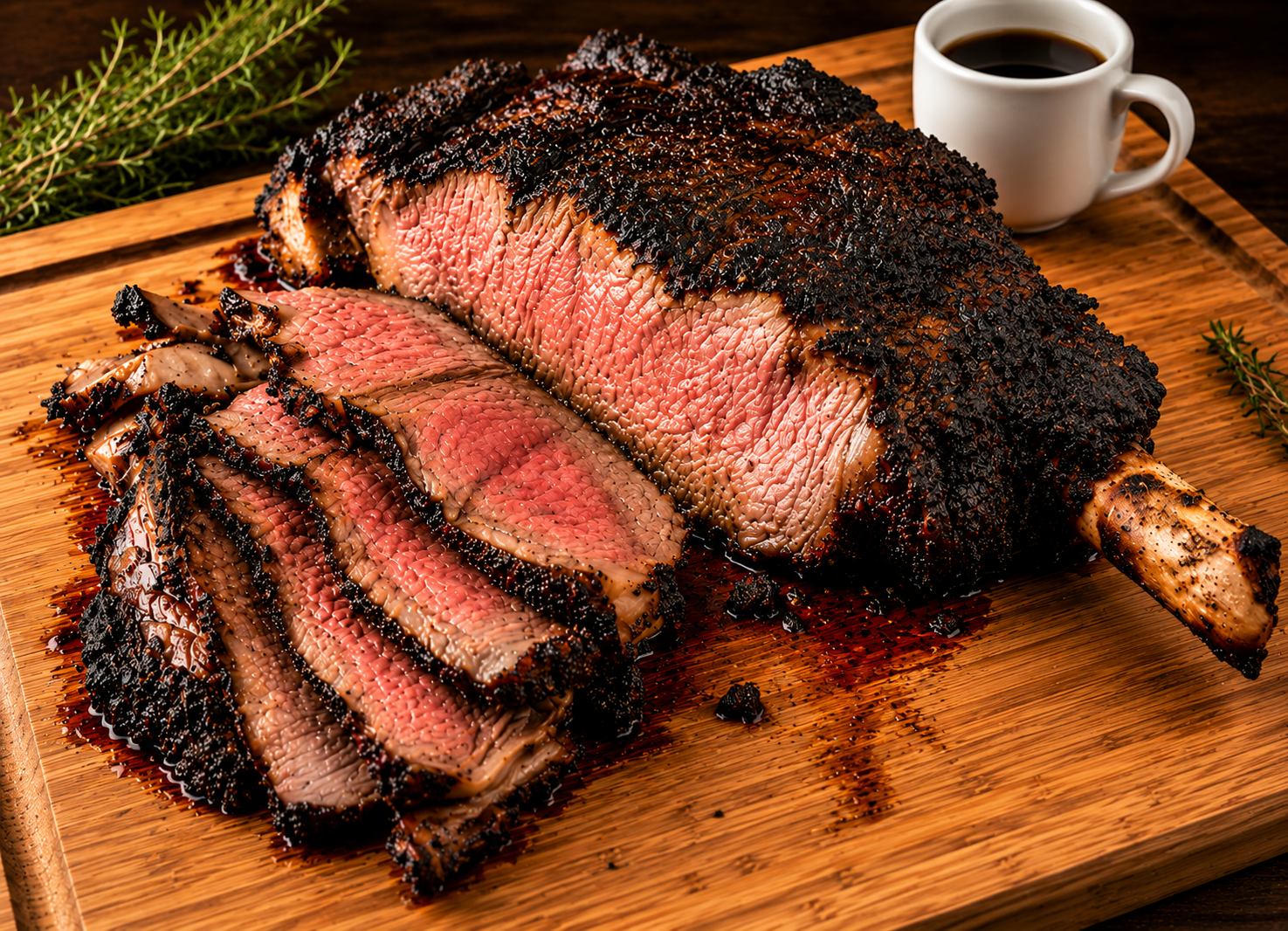 Smoked sliced barbecue beef cooked on a pellet grill at Capital City Stove & Grill Center in Olympia WA