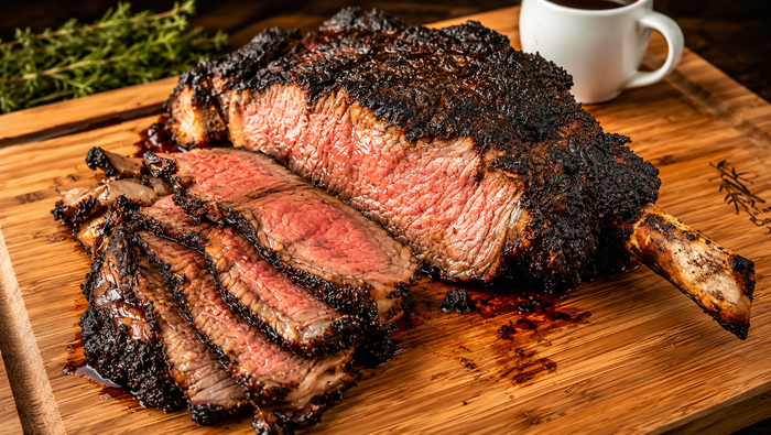 Smoked sliced barbecue beef cooked on a pellet grill at Capital City Stove & Grill Center in Olympia WA