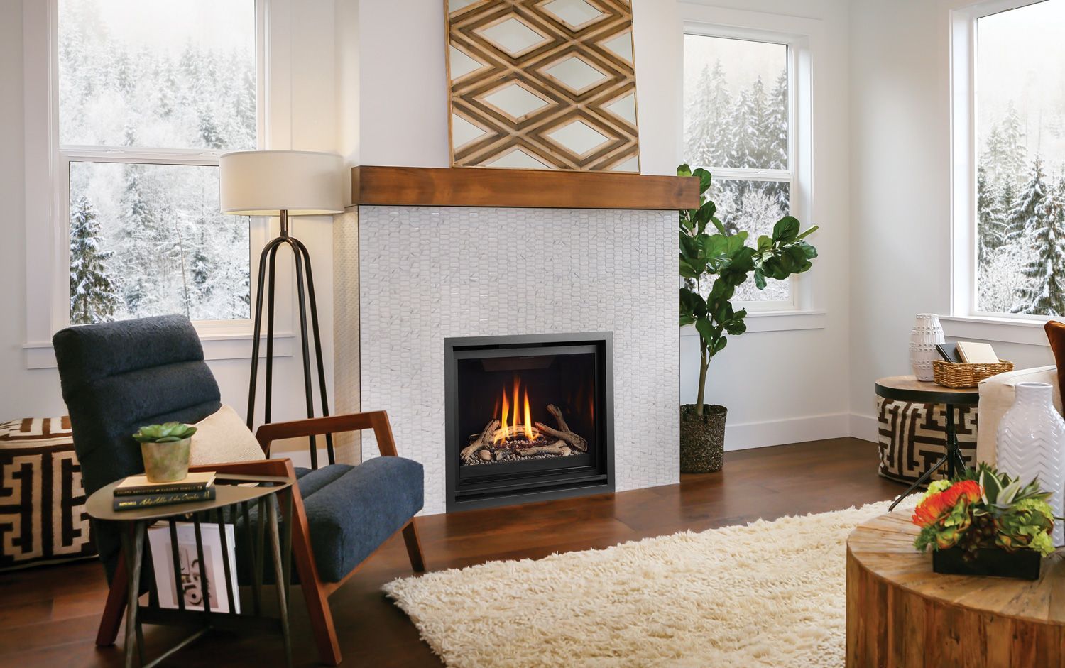 Direct vent gas fireplace designed for dependable heat and everyday comfort