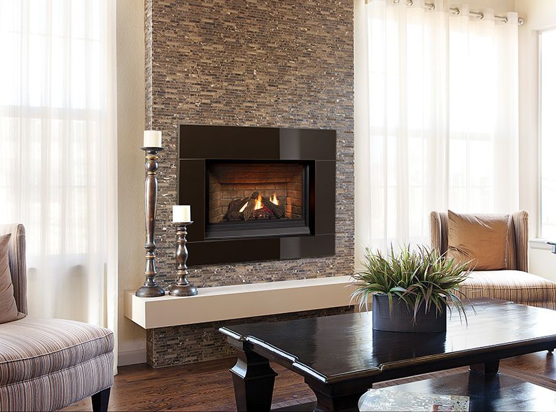 Gas fireplace installation in Centralia home by Capital City Stove & Grill Center