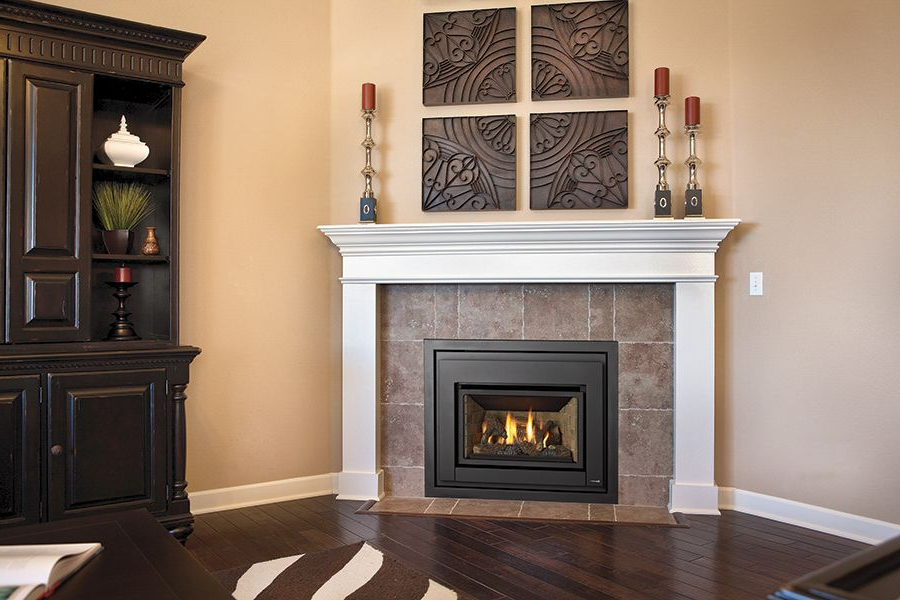 Modern gas fireplace creating a warm and inviting focal point in a contemporary living room