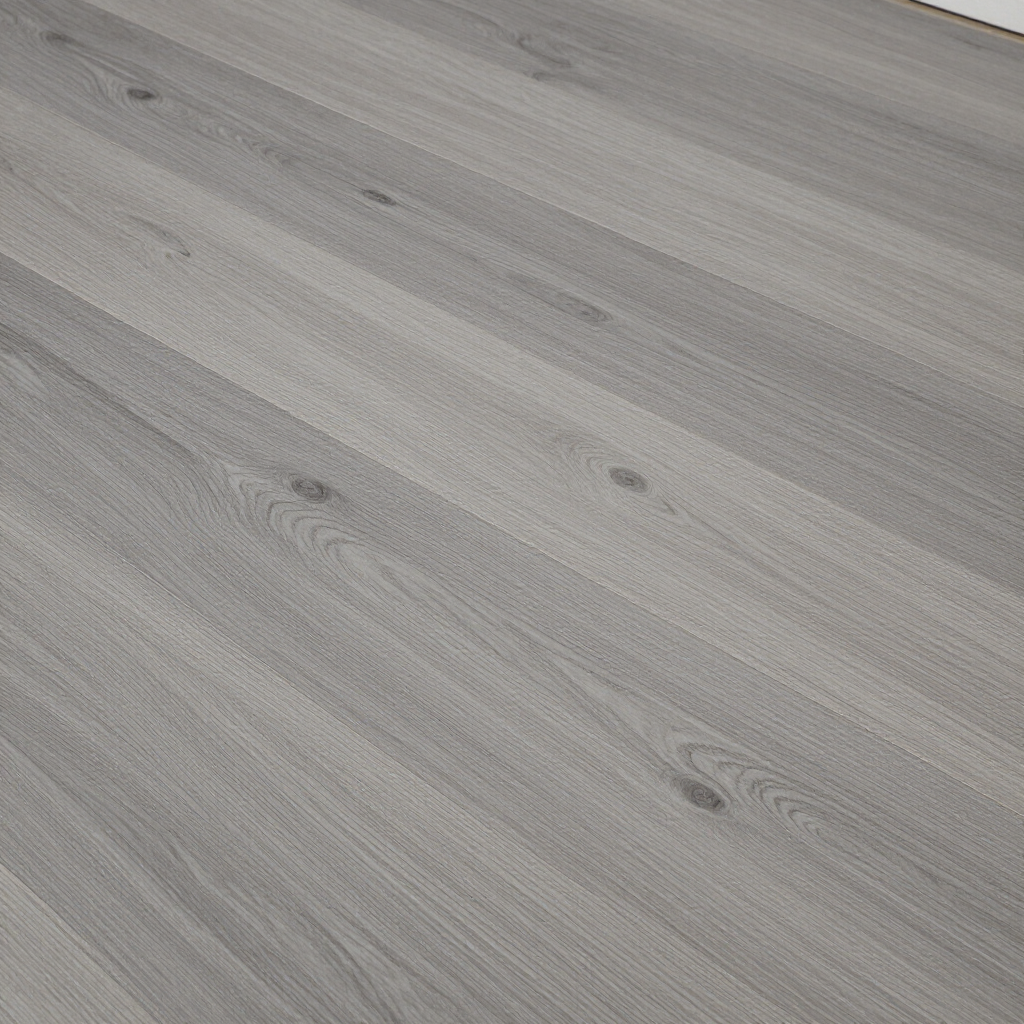 Gray wood-grain textured surface with diagonal plank lines