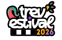 Logo pour &laquo; trevestival 2026 &raquo; repr&eacute;sentant un tentacule de pieuvre, une &eacute;toile et des feux d'artifice color&eacute;s sur fond noir.