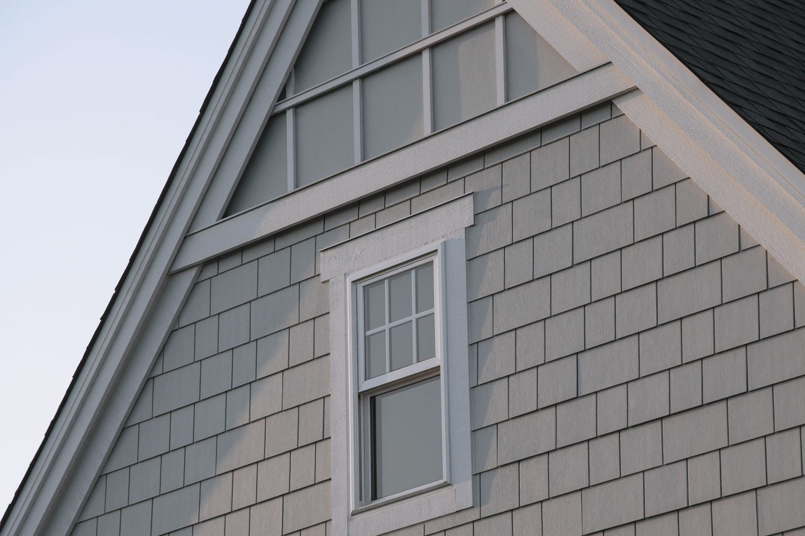 A house with a window on the side of it