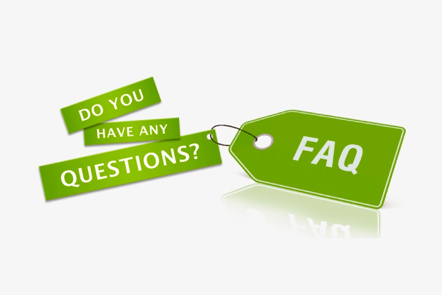 A green tag that says `` do you have any questions ? ''