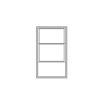 A picture of a window frame on a white background.