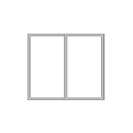 A picture of a sliding glass door on a white background.