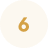 Cream-colored circle with a gold numeral 6 centered inside.