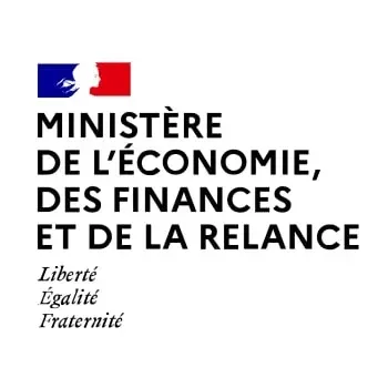 French Ministry of Economy, Finance and Recovery logo with Liberté, Égalité, Fraternité text