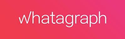 The word whatagraph is on a pink background.
