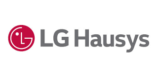 LG Hausys logo: a red circle with a stylized 