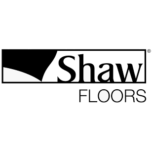 Shaw Floors logo: black rectangle with a stylized