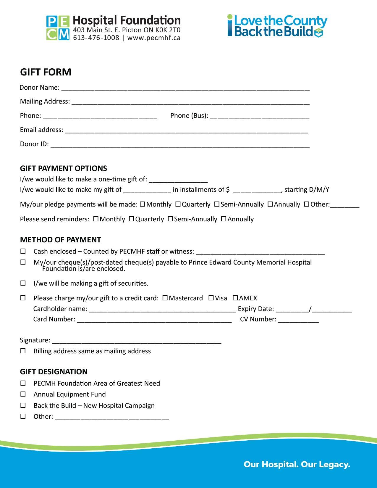 Gift Forms