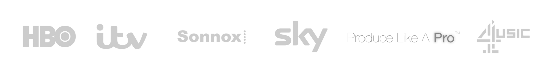 Logos for HBO, ITV, Sony, Sky, and 4 other media outlets.