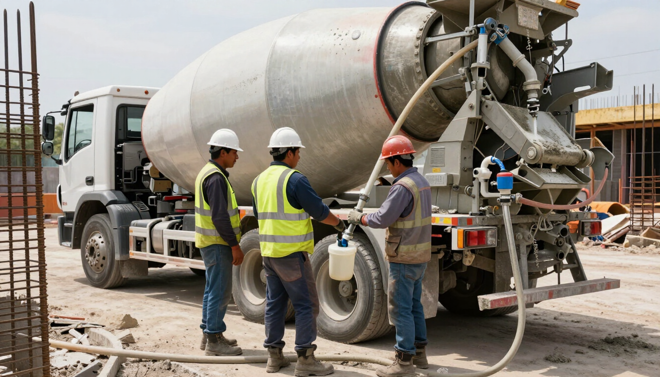 Aditivos para concreto aplicados en una obra de construcción