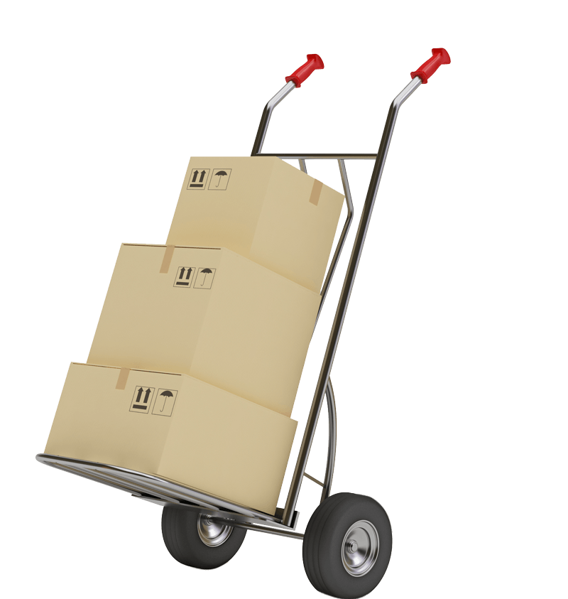 Hand Truck with Cardboard Boxes — Australia — Australian Moving Logistics Hand Truck with Cardboard Boxes — Australia — Australian Moving Logistics