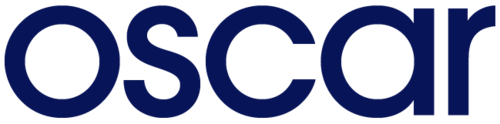 The word oscar is written in blue on a white background.