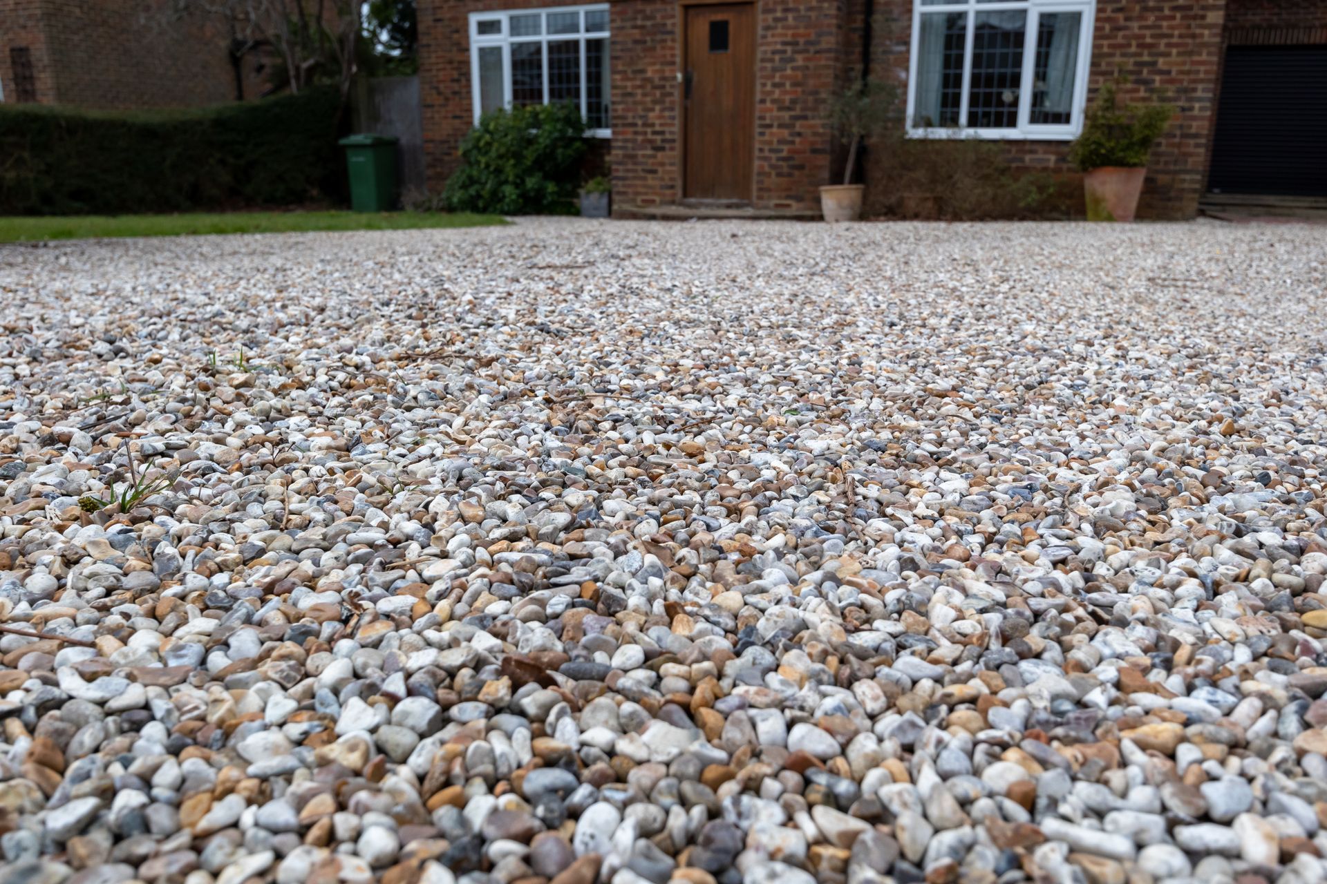 Pebbles in Front Yard