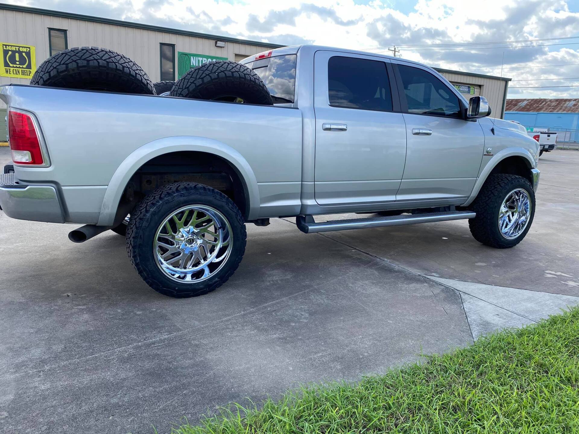 silver truck aftermarket wheels