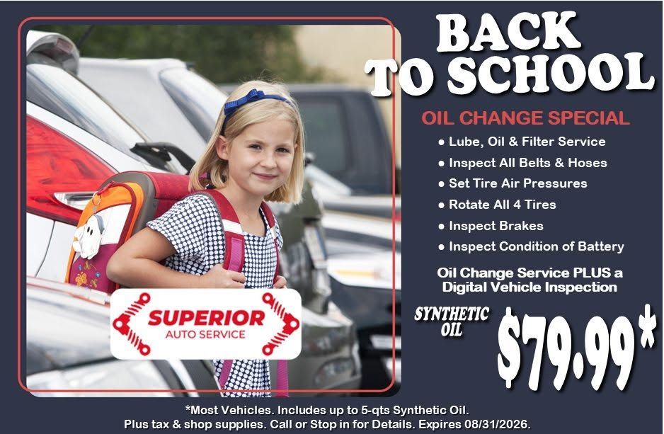Back to School Special with Oil Change